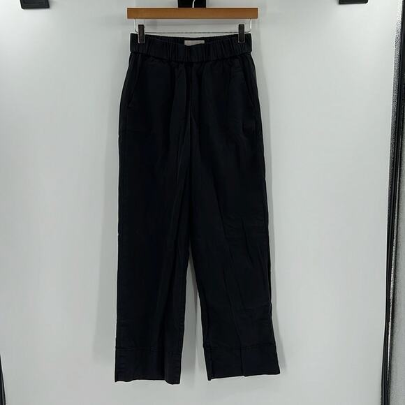 Everlane Women's High Rise Wide Leg Pull On Pants - Black - 4 - Picture 1 of 8